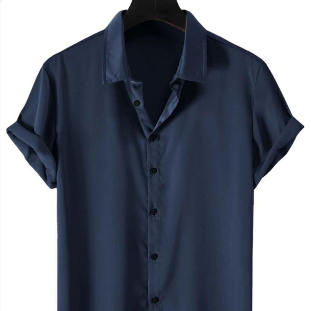 Mens silky button up shirt